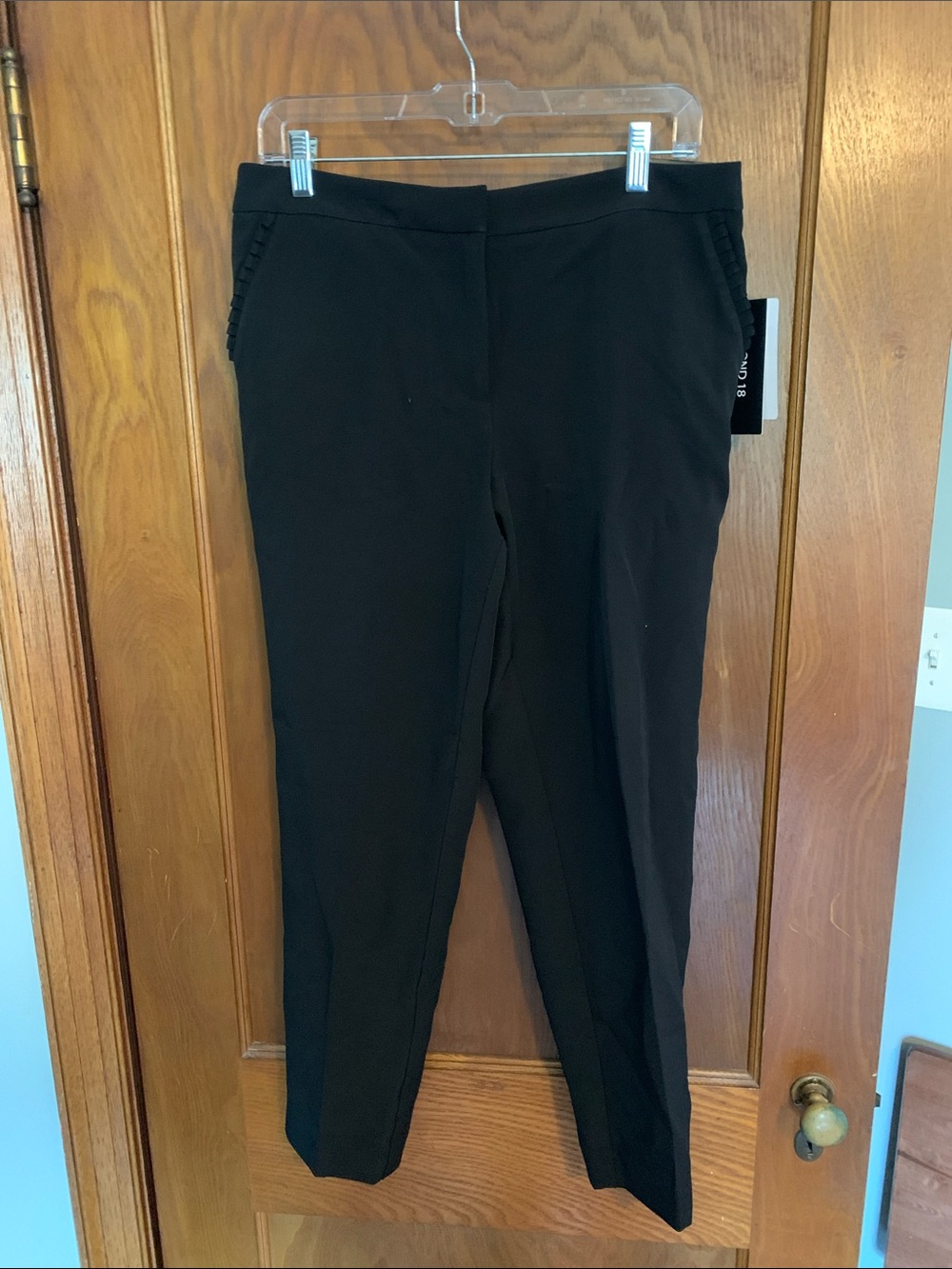 Zac & Rachel Black Ponte Slim Ankle Trousers